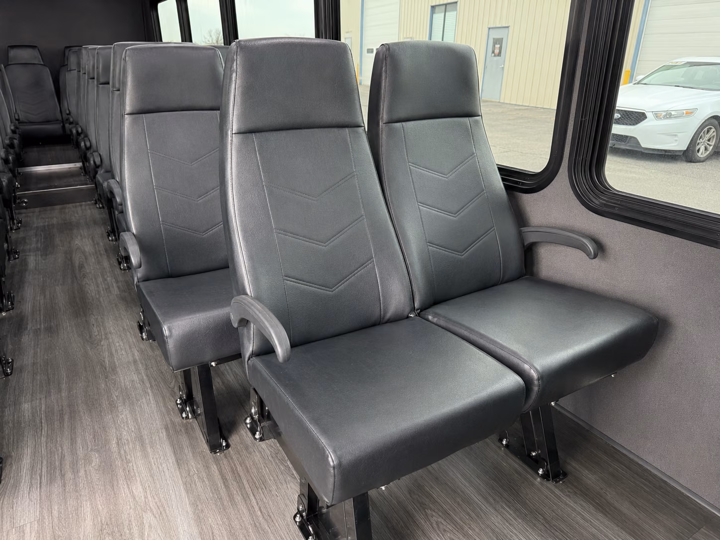 newton 18 passenger minibus inside