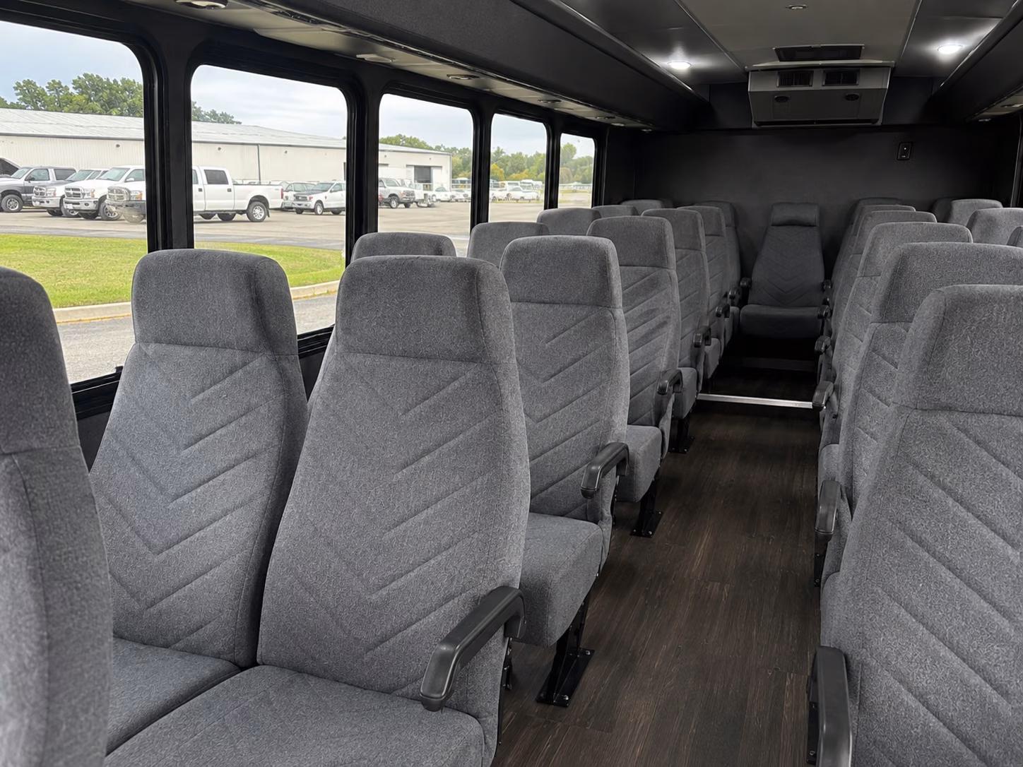 newton 18 passenger minibus interior