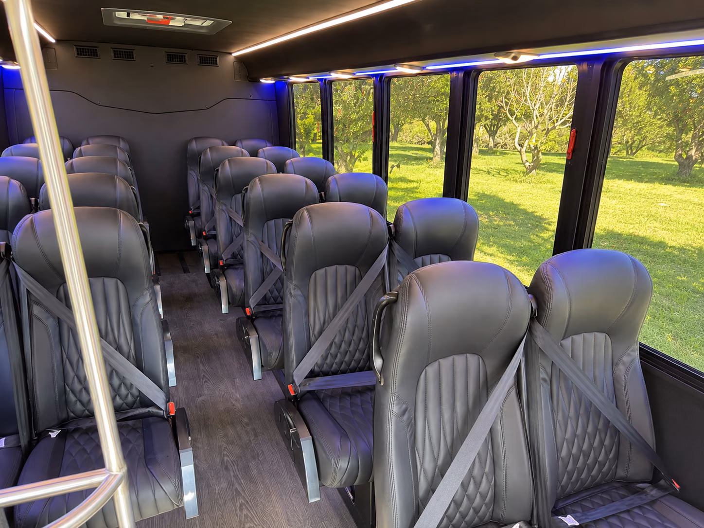 newton 20 passenger minibus inside