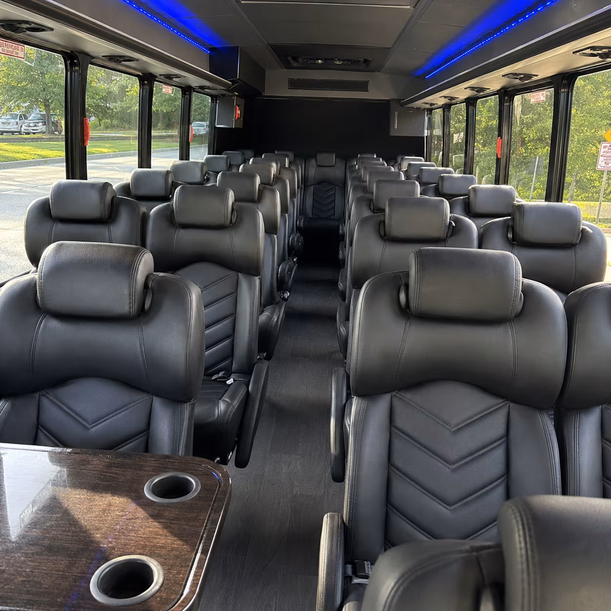 newton 25 passenger minibus inside