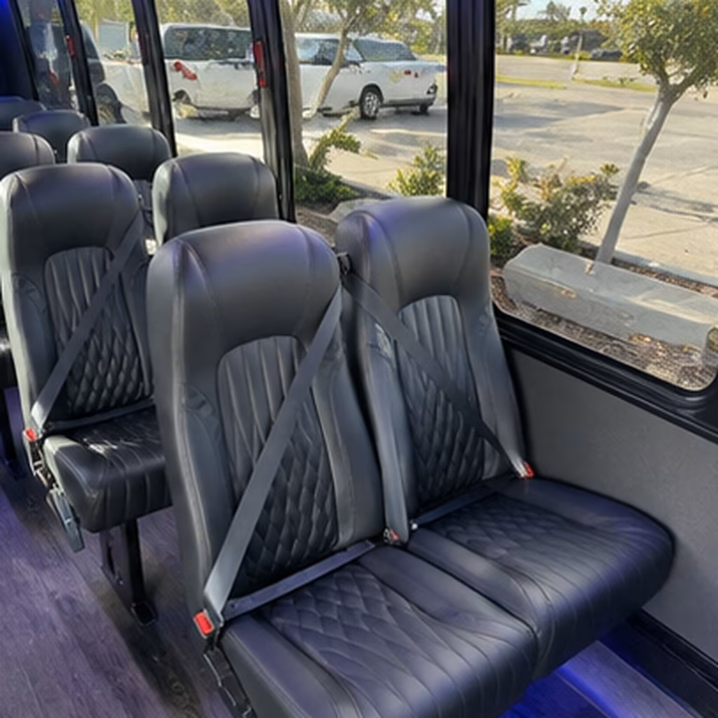 newton 28 passenger minibus interior