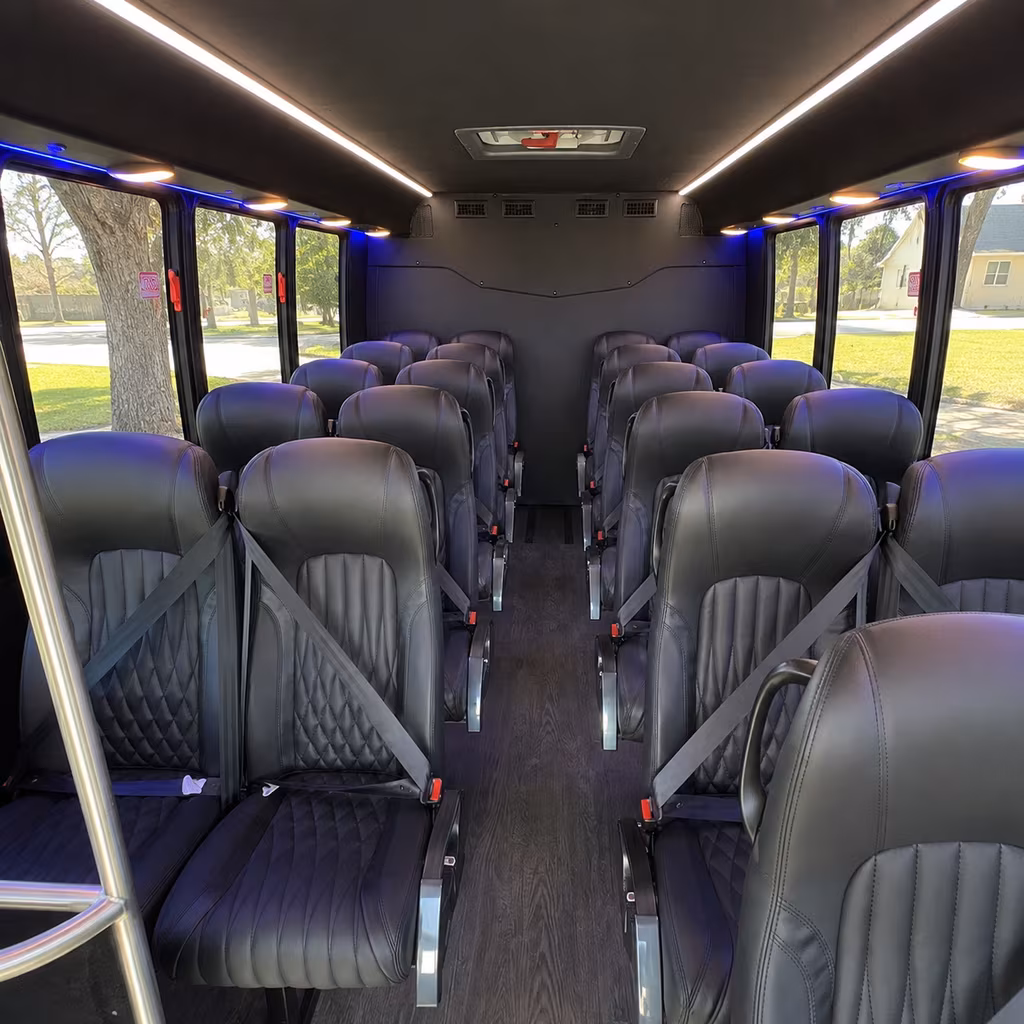 newton 30 passenger minibus inside