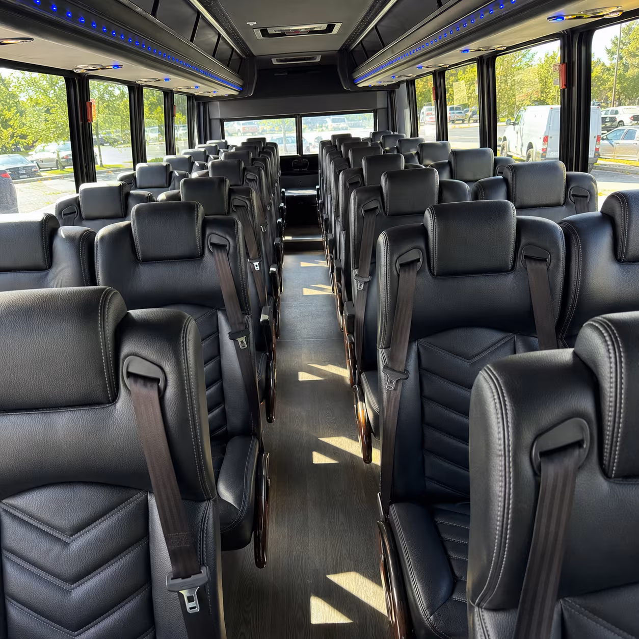 newton 35 passenger minibus inside
