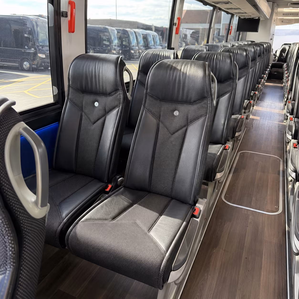 newton 40 passenger charter bus interior