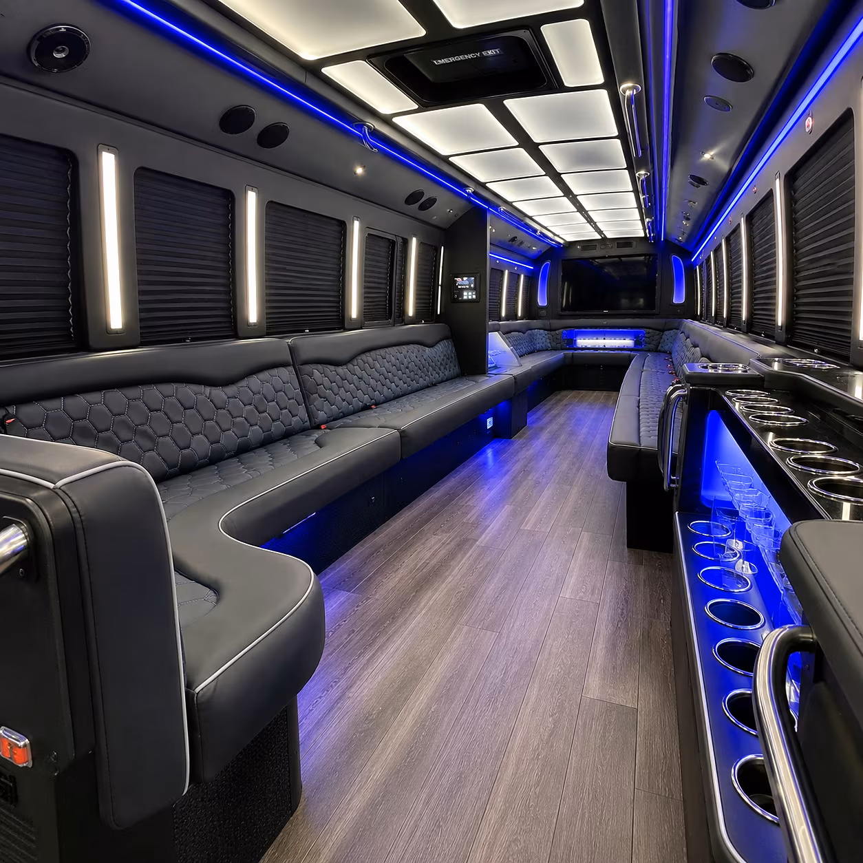 newton party bus interior